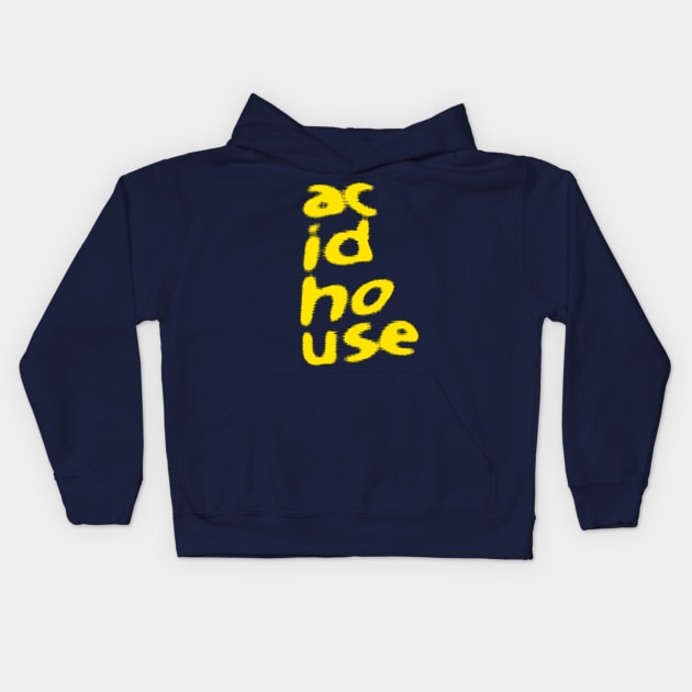 Acid House ///// Rave Design Kids Hoodie by DankFutura